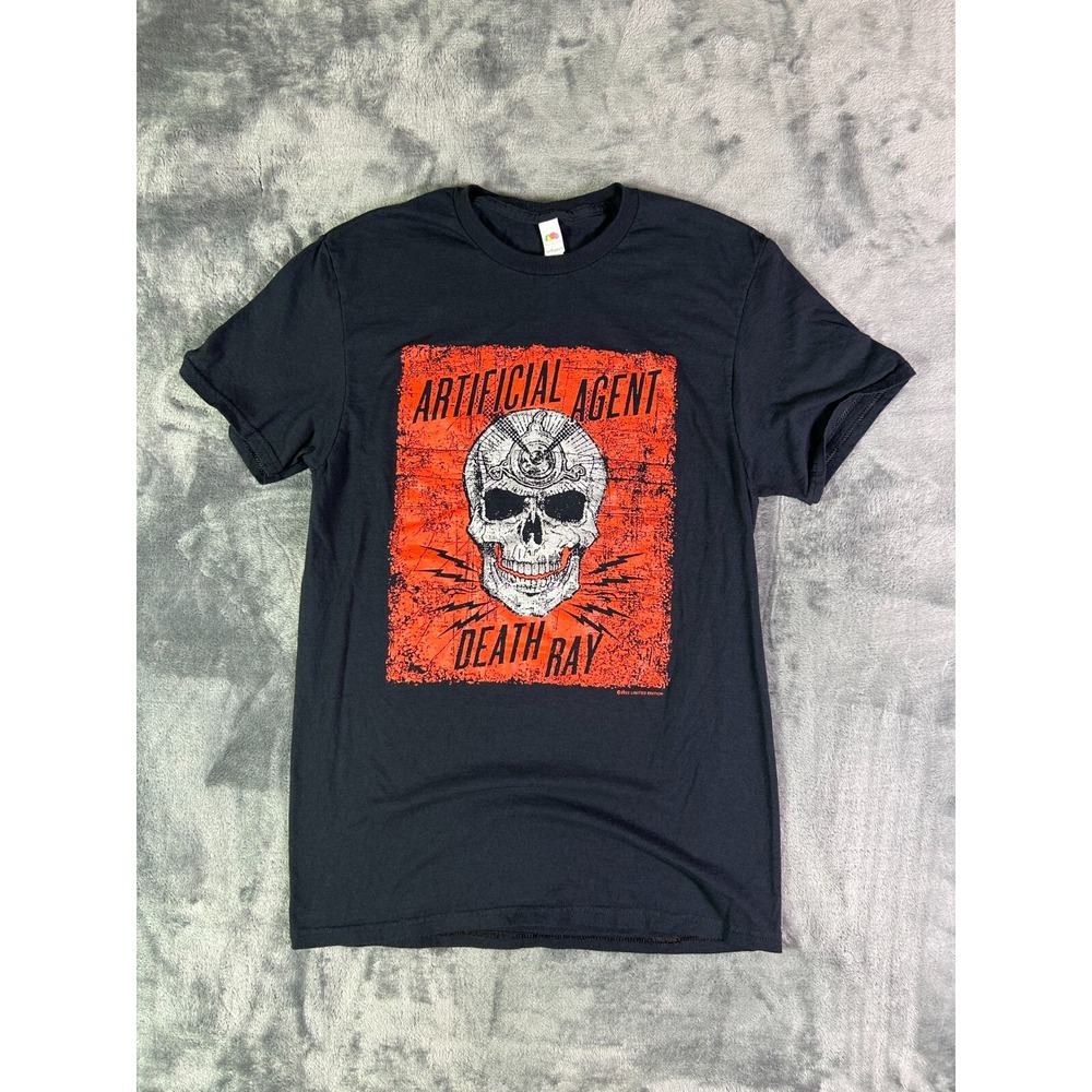 Artificial Agent Death Ray Band T-Shirt Small Black Skull‎ Graphic